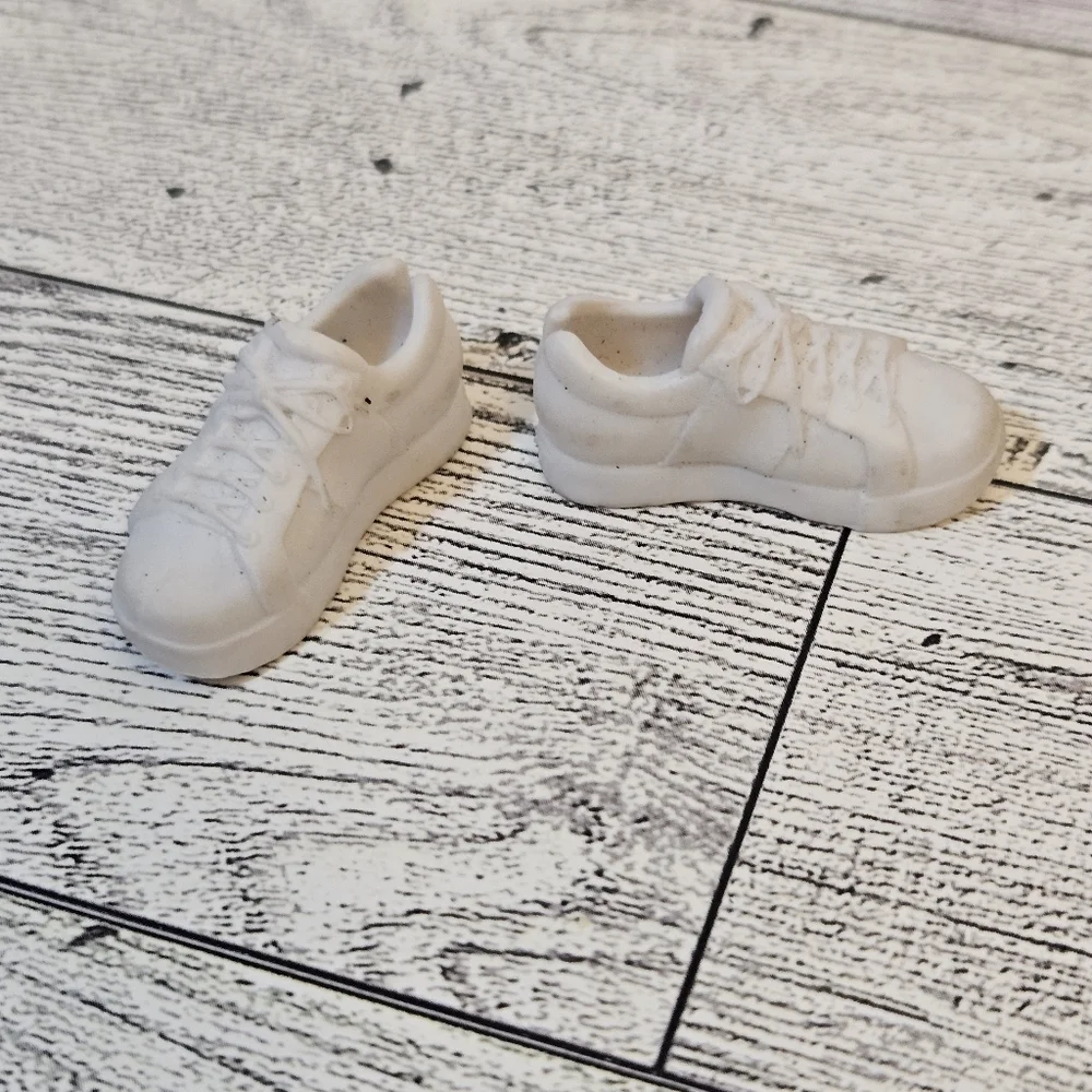 Lot Of 5 Pairs Mattel Barbie Athletic Shoes Sneakers Slip Ons High Tops